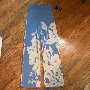 NWT Misa Floral Blue knit pants